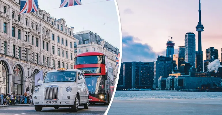 مقایسه فرصتهای کاری در کانادا و انگلستان